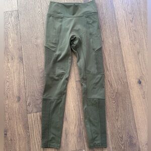 Olive Green High-Waisted Leggings